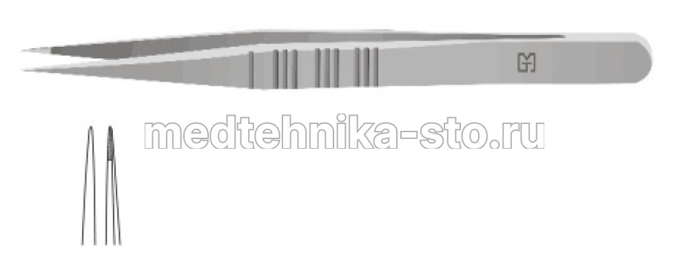 Пинцет ювелирного типа прямой 110х0,3 мм