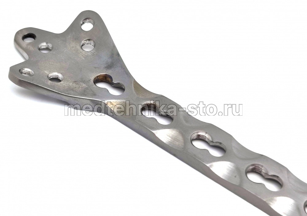 Пластина лист клевера с УС, дл. 179 мм, 8 отв.