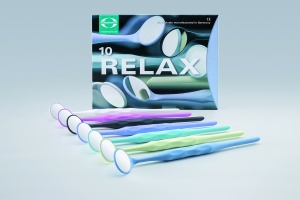 Зеркала ультра яркие RELAX FS Ultra с ручкой, №4, уп 10 шт Германия